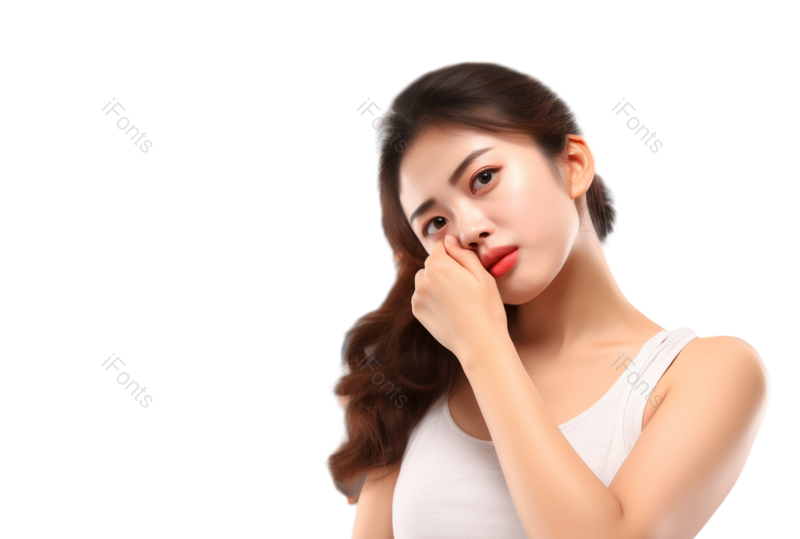 标签图片,美女元素,女生PNG,爆炸免抠素材